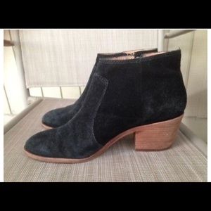 Madewell The Janice Ankle Boots True Black Suede